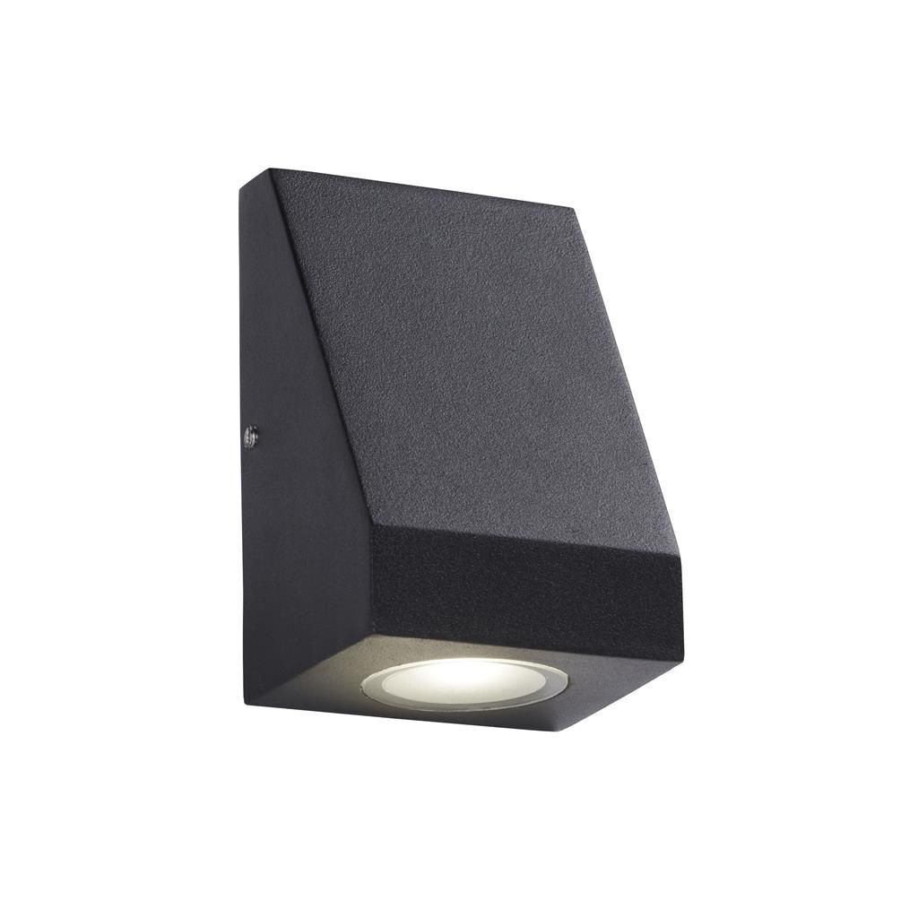 LED Außenwandleuchte IP44 Schwarz 4000 K 205 lm Alu