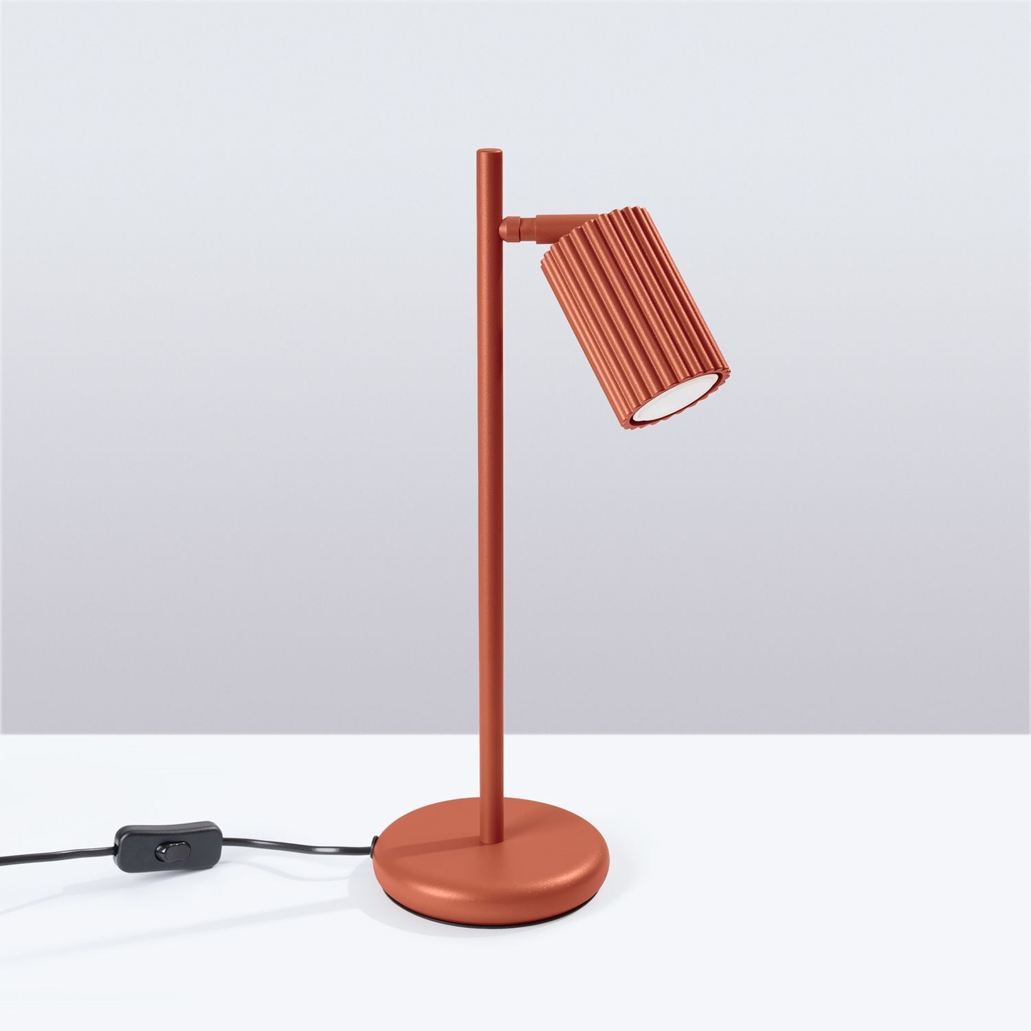 Leselampe GU10 43 cm hoch Aluminium in Rot Modern schwenkbar