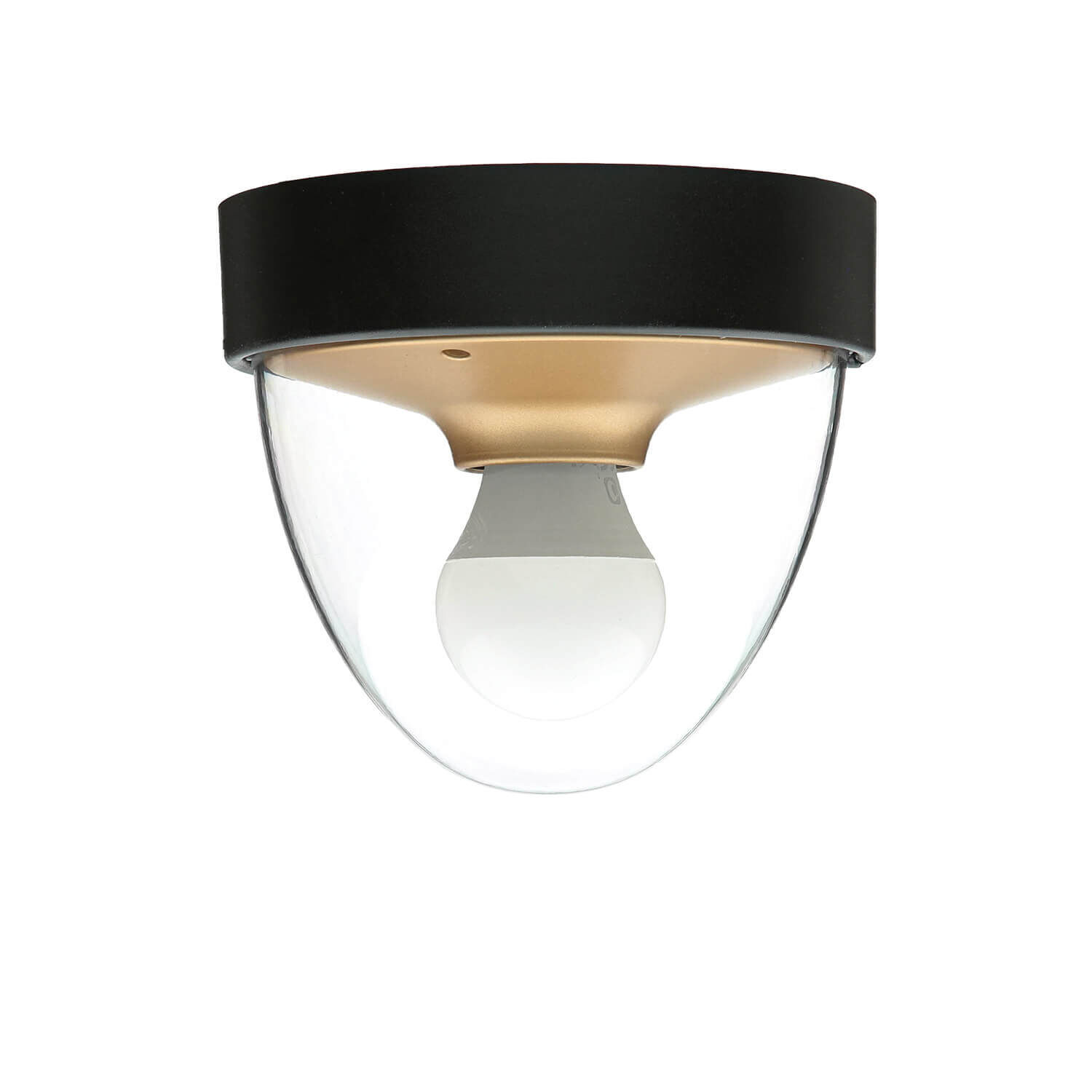 Kleine Deckenlampe Schwarz Gold Ø18cm rund IP44 E27