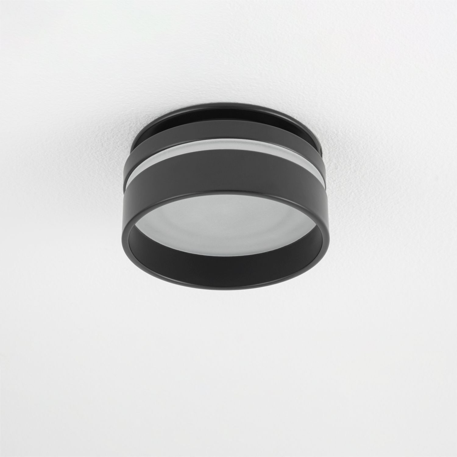 Einbaustrahler GU10 Ø 8 cm Schwarz Aluminium Modern