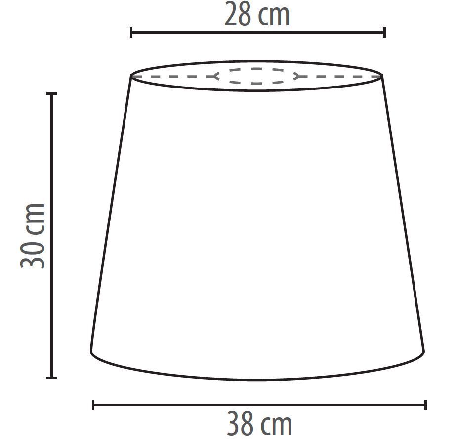 Konischer Lampenschirm Hängelampe Weiß E27 Stoff