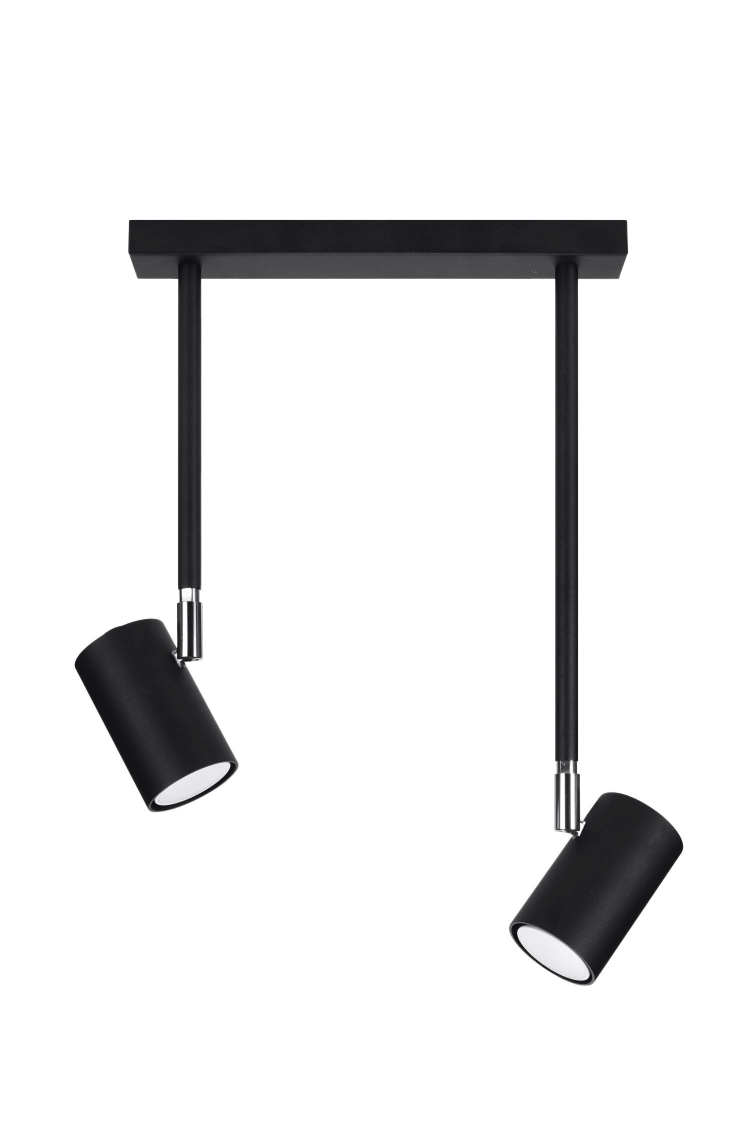 Spot Strahler Metall 2-flammig schwenkbar Schwarz GU10