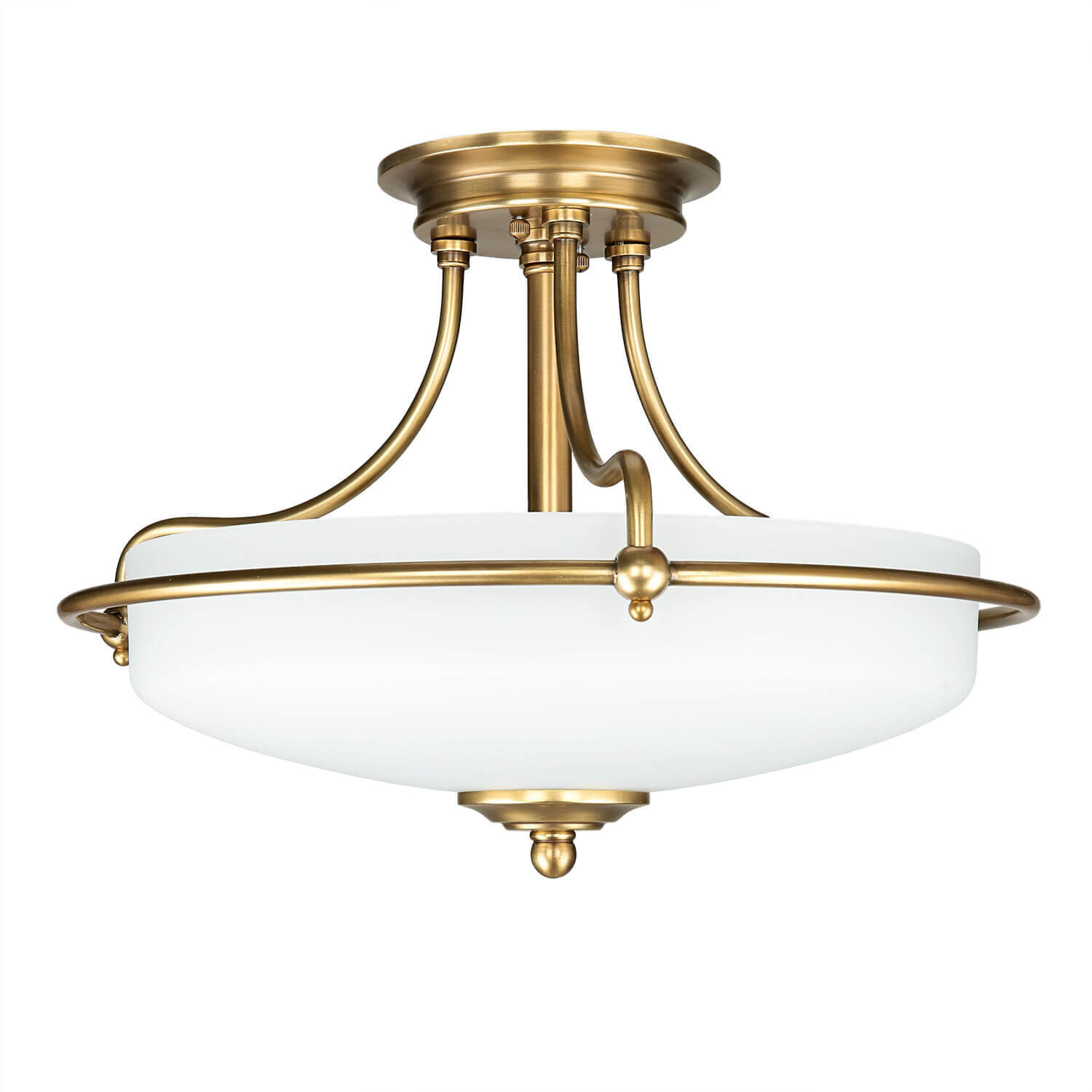 Deckenleuchte ASPERO Messing Jugendstil Lampe