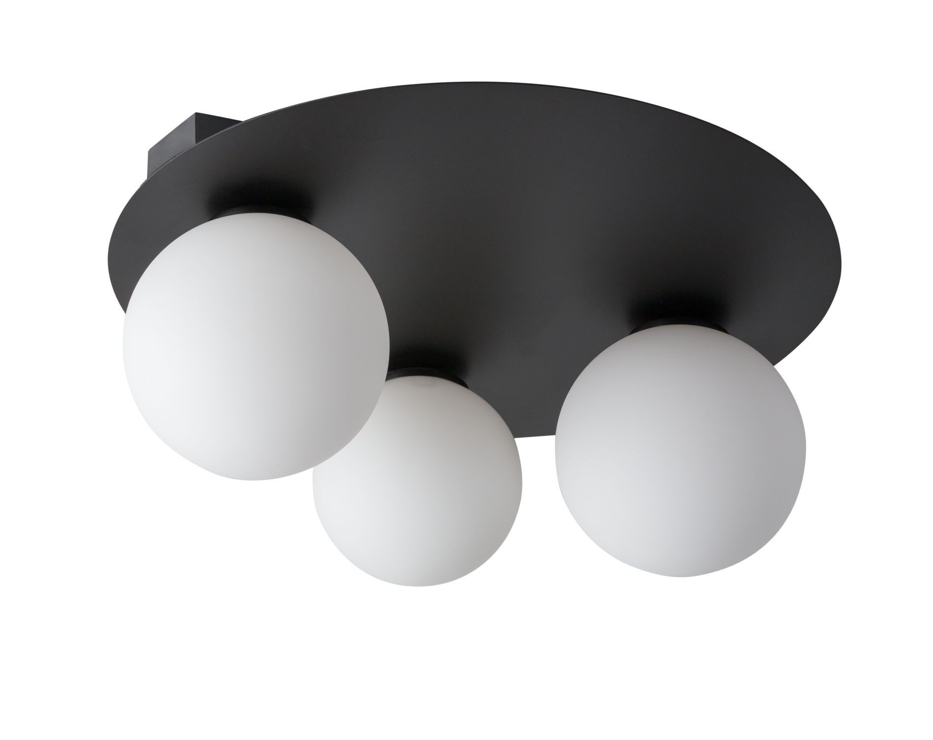 Schwarze Deckenlampe Modern Metall Glas G9 gemütlich
