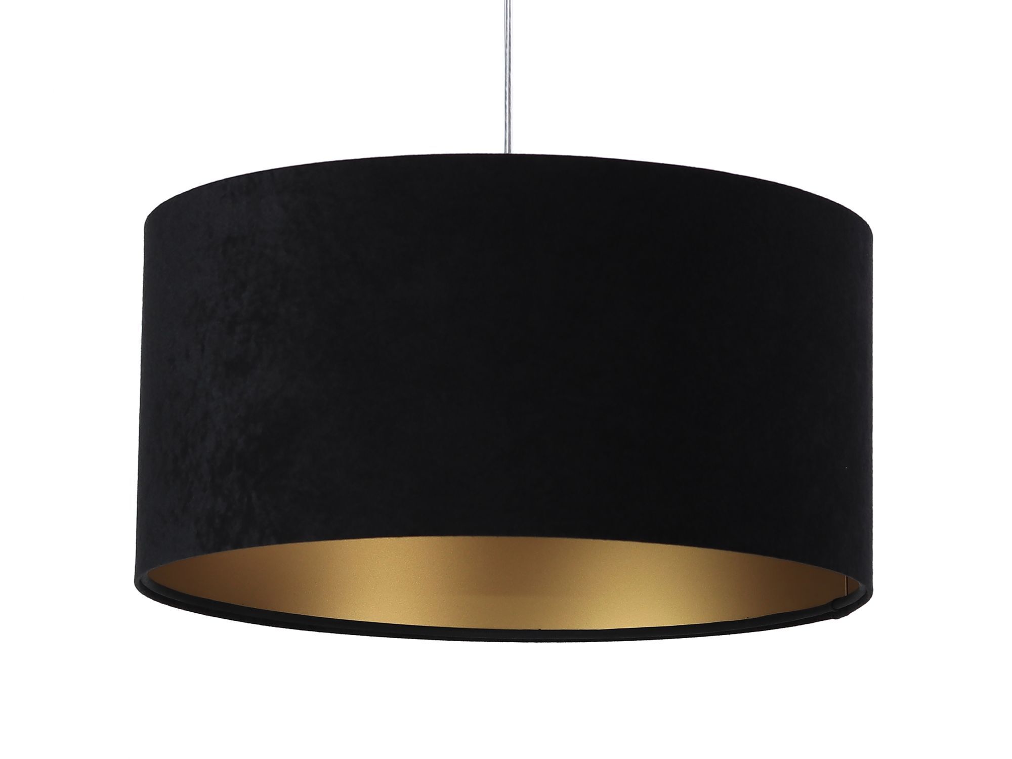 Pendelleuchte Schwarz Gold Stoff Retro Esstisch