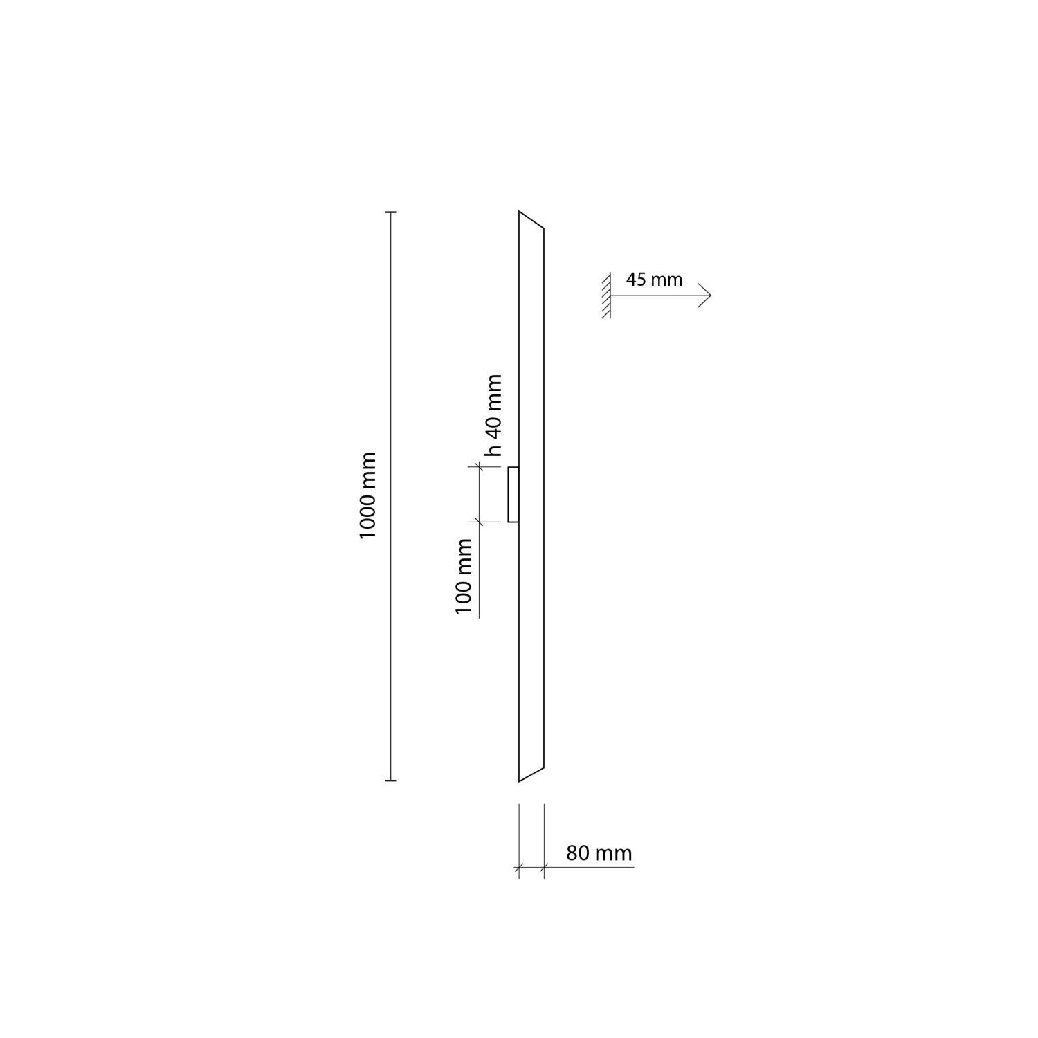 LED Wandleuchte Weiß 100 cm lang indirektes 3000 K Metall