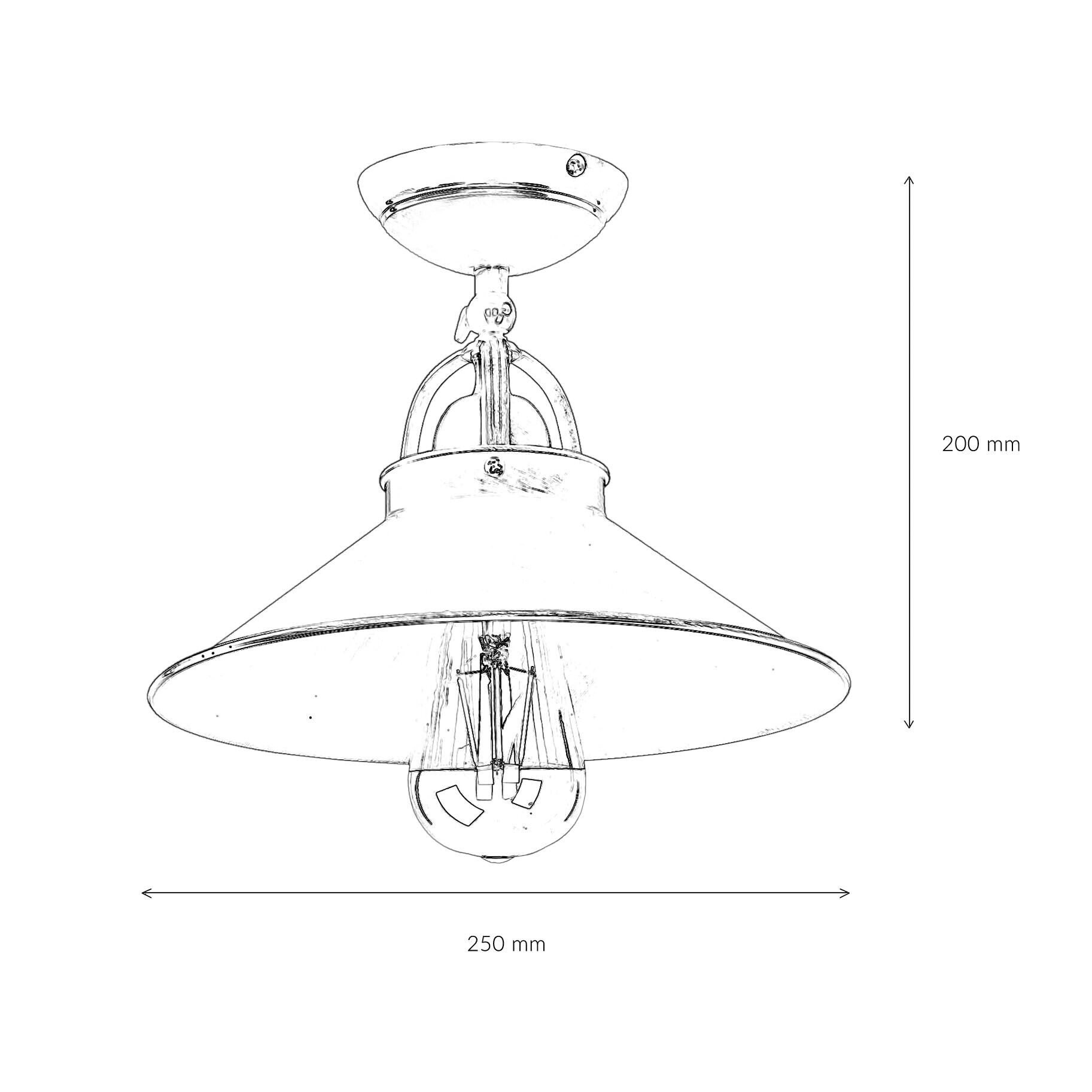 Deckenlampe Bronziert Echt-Messing Handarbeit