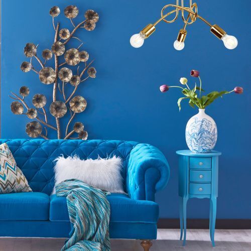 Deckenleuchte Gold Modern Wohnzimmer Metall Lampe