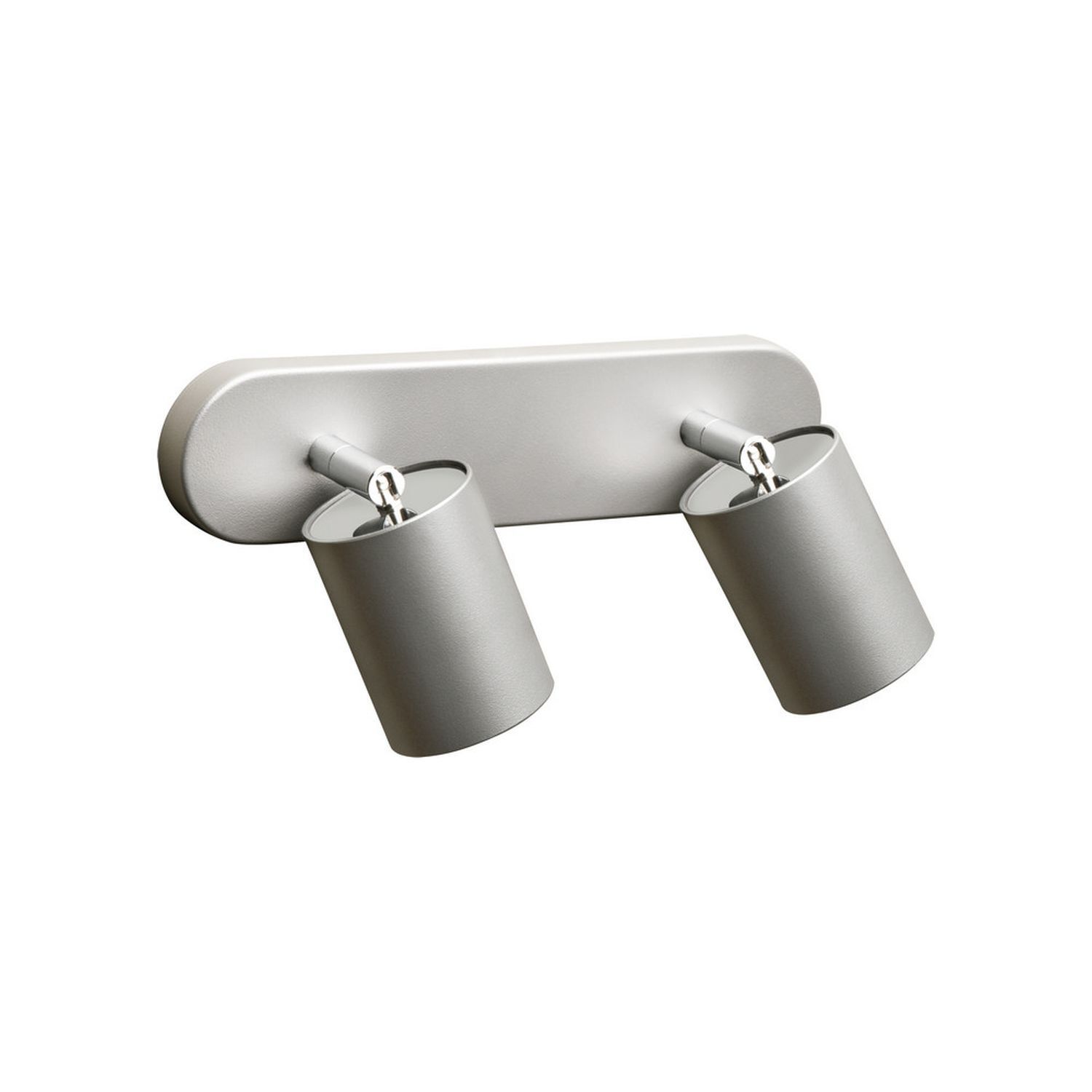 Deckenspot in Silber 2-flmg