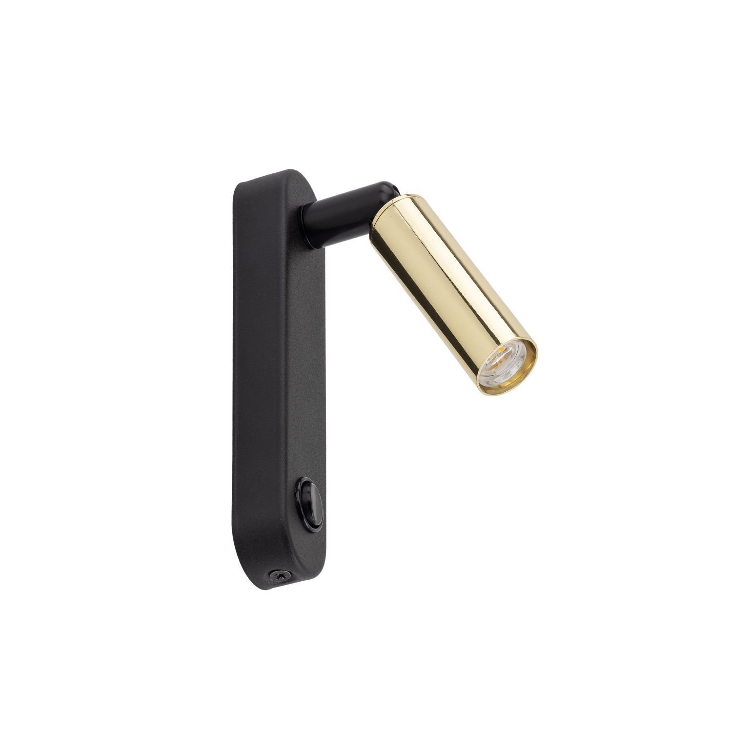 Leselampe Wand mit Schalter Metall schwenkbar Schwarz Gold G9