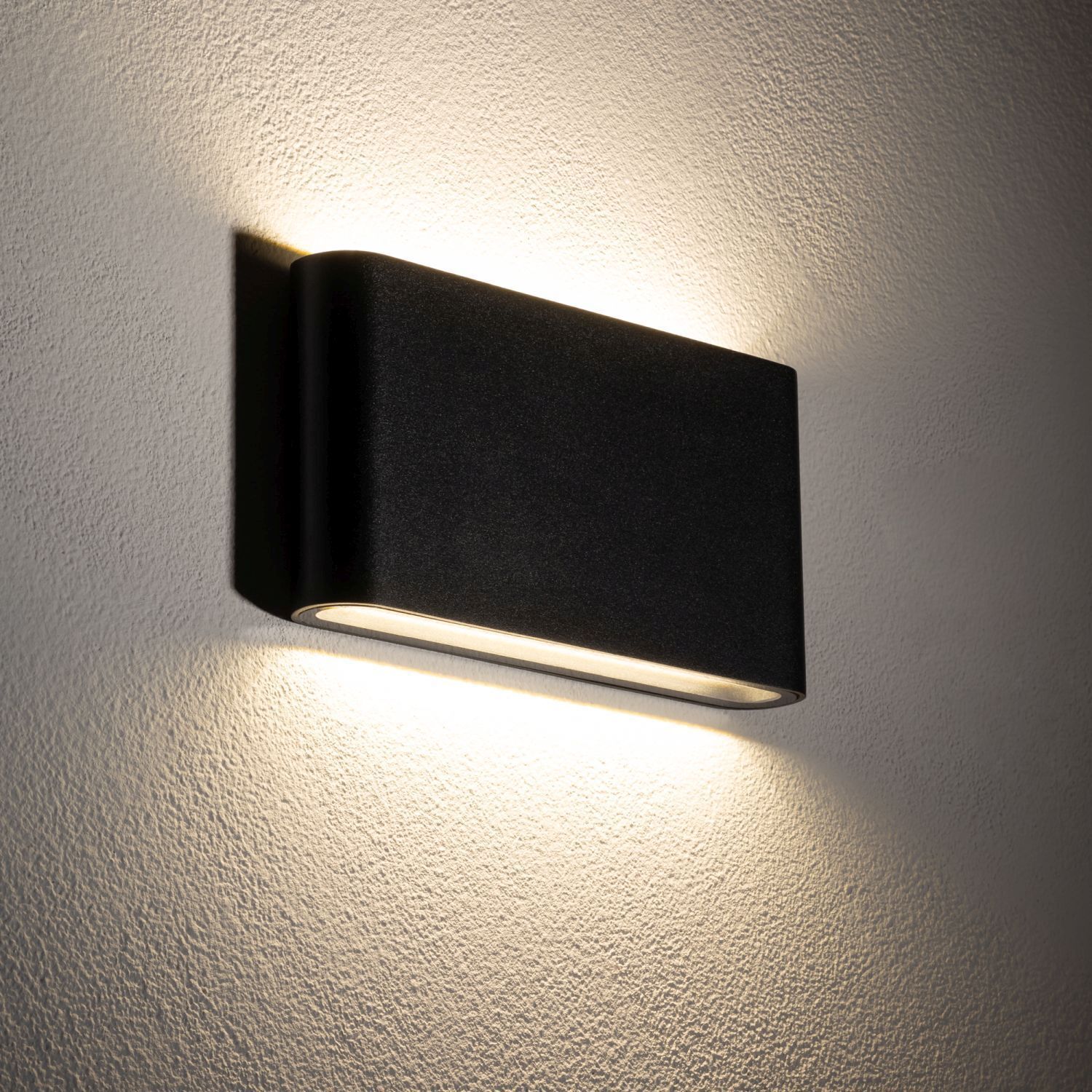 LED Außenlampe Wand Up Down Aluminium 5 W IP54 Schwarz