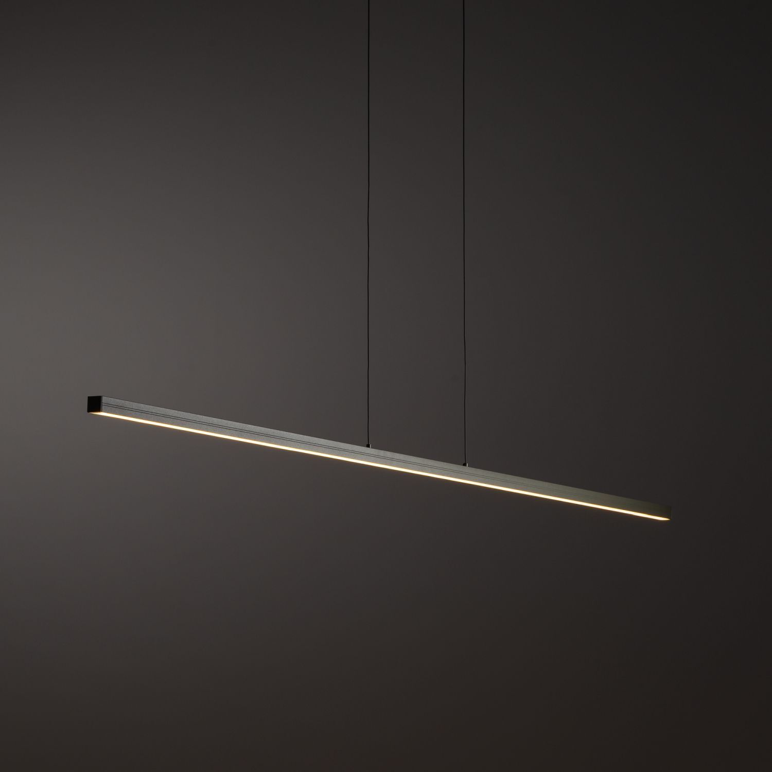 LED Hängelampe Aluminium Seidenolive 32 W 150 cm lang