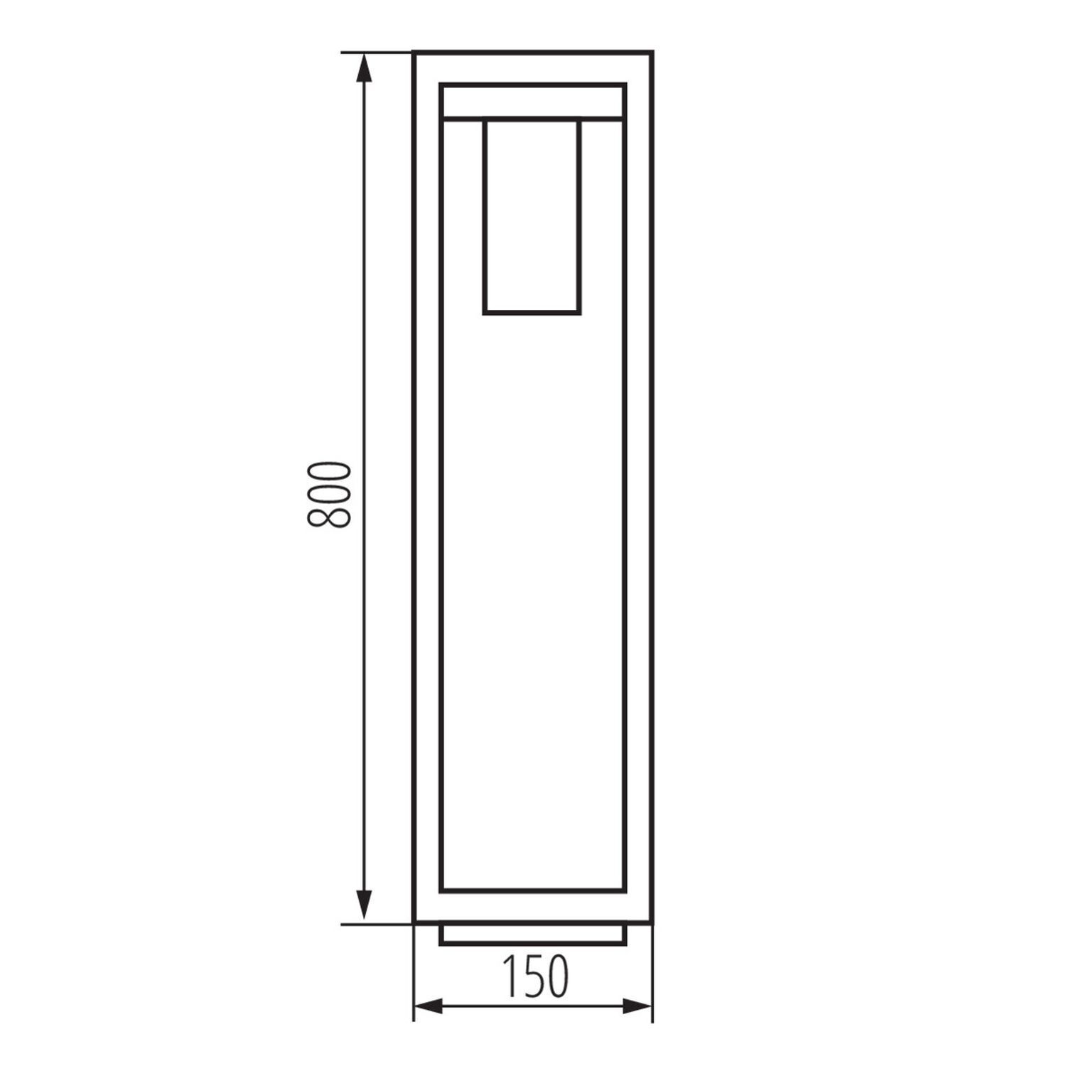 Wegeleuchte Garten außen Schwarz 80 cm Aluminium E27