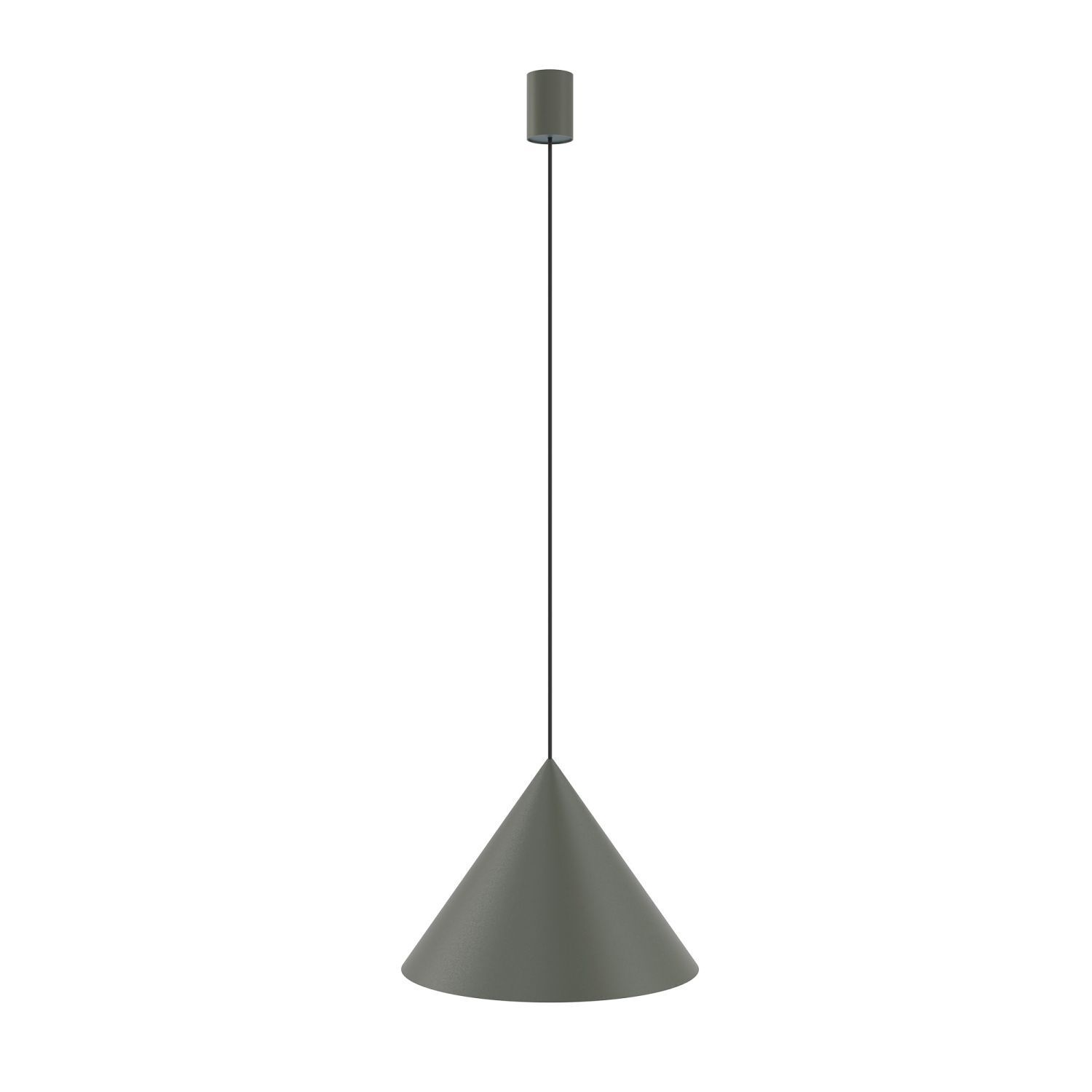 Pendelleuchte Metall Ø 35 cm Grau Retro GU10 Kegelschirm