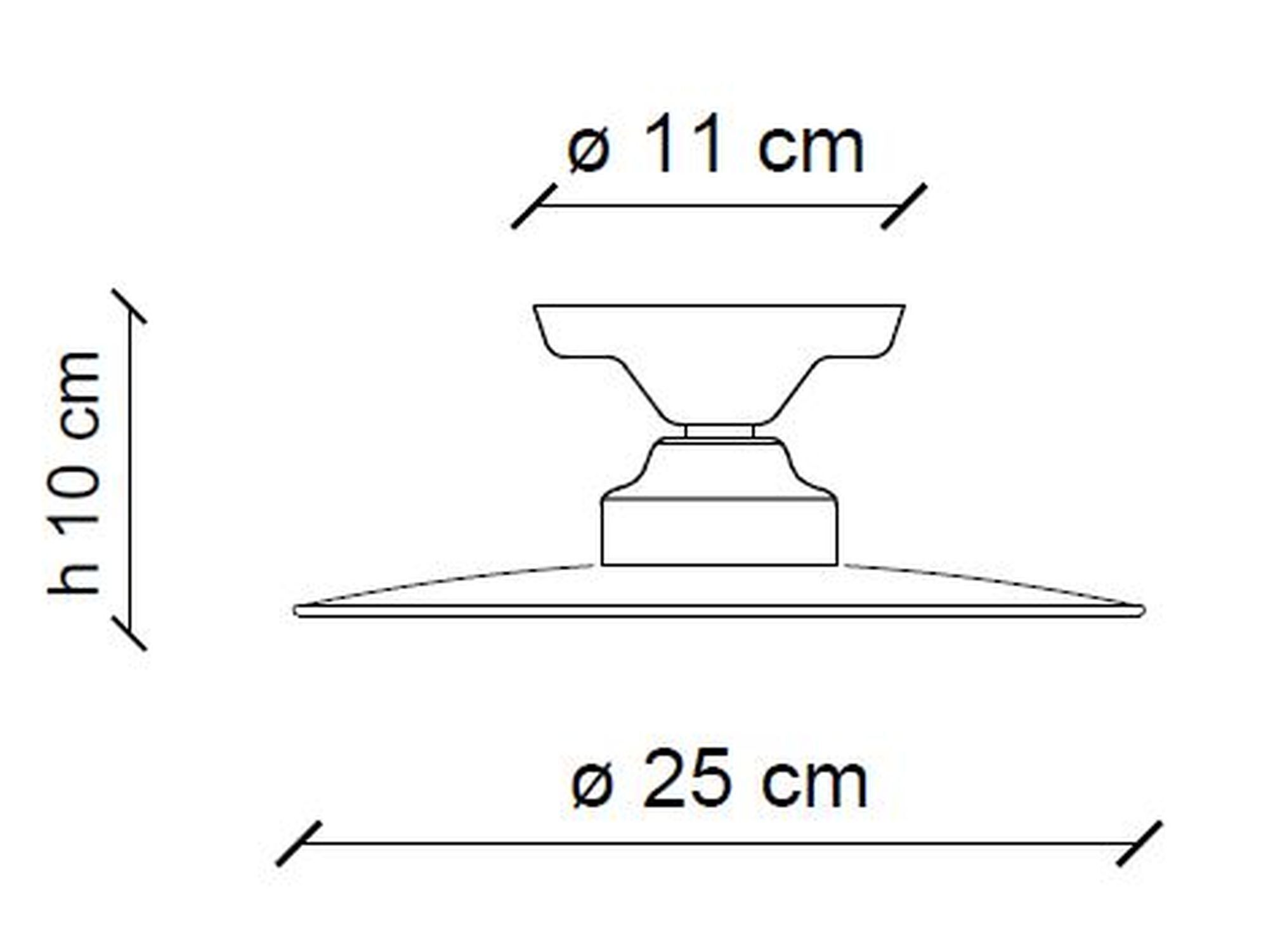 Deckenlampe Metall Keramik E27 Ø 25 cm Weiß Schwarz