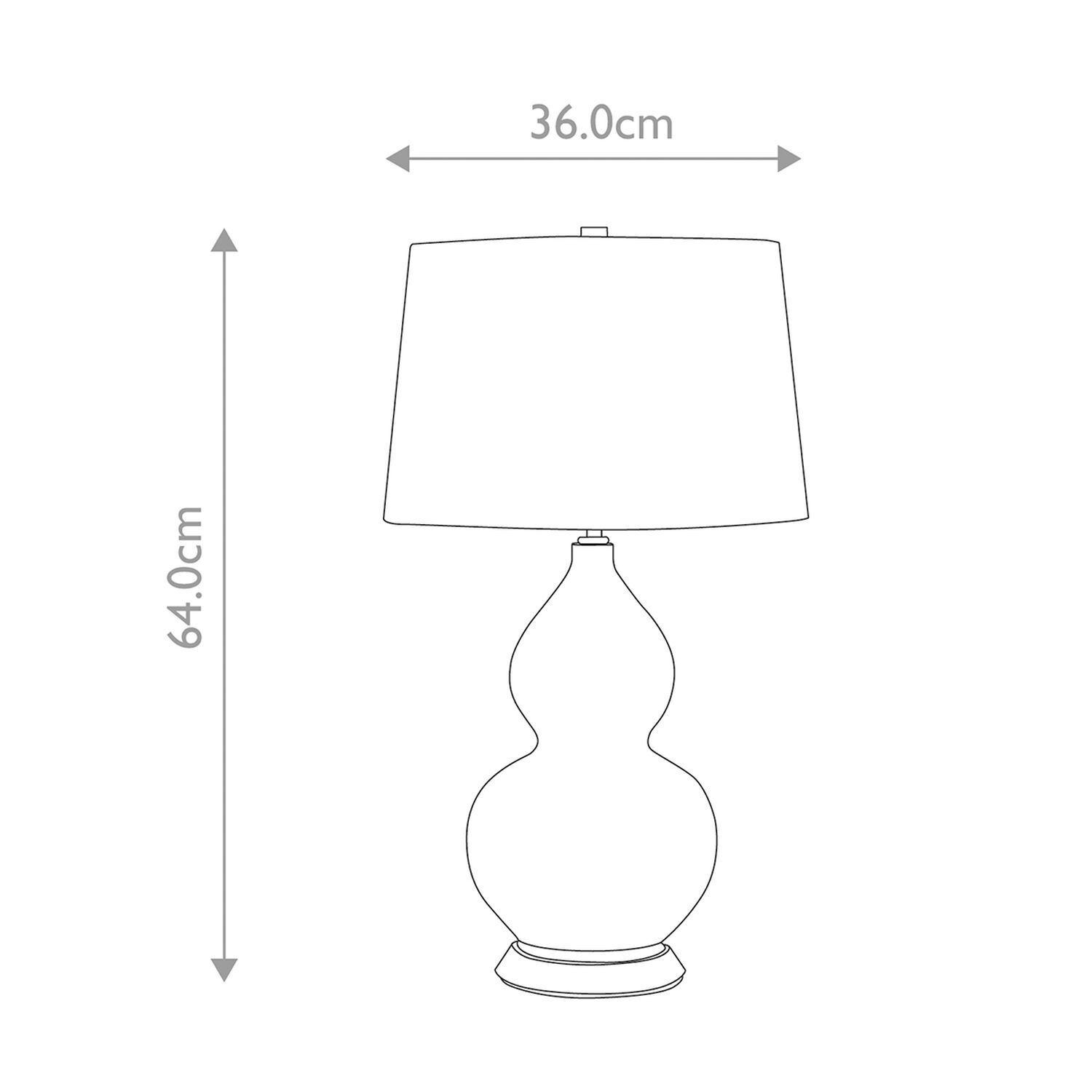 Tischlampe Stoff Keramik 64 cm E27 Weiß Petrol Retro