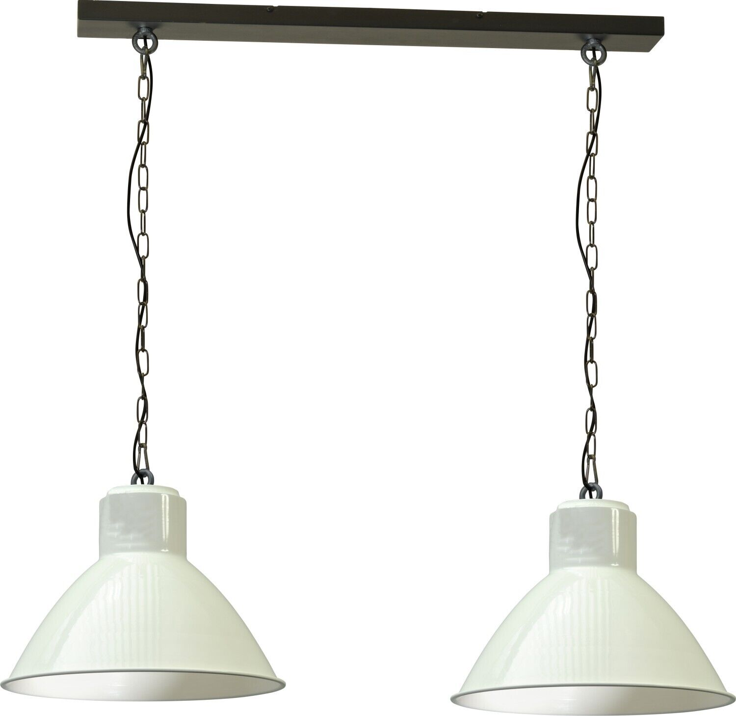 Weiße Pendelleuchte Industrie Design Handarbeit