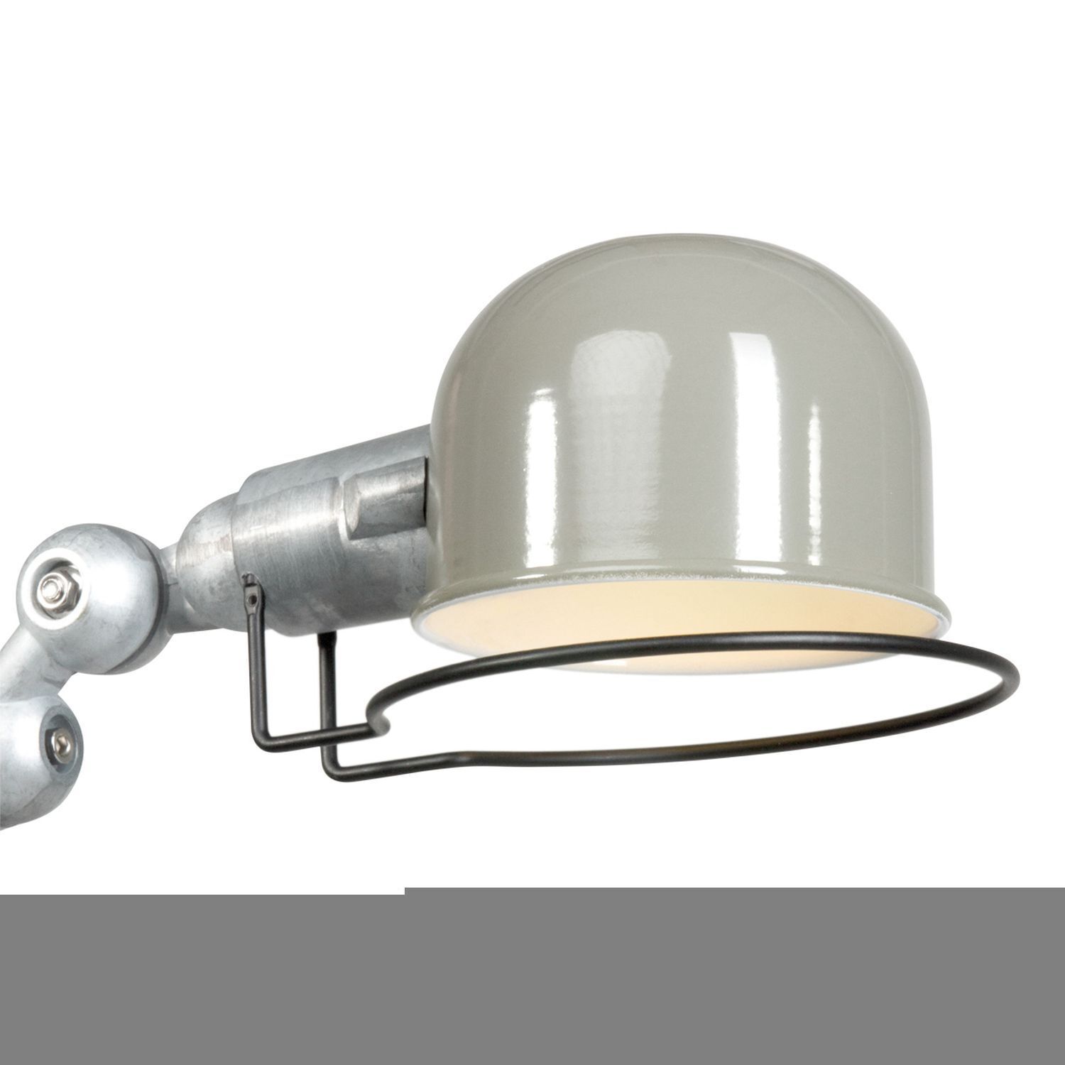 Beweglicher Wandspot mit Stecker in Grün Silber T:29 cm