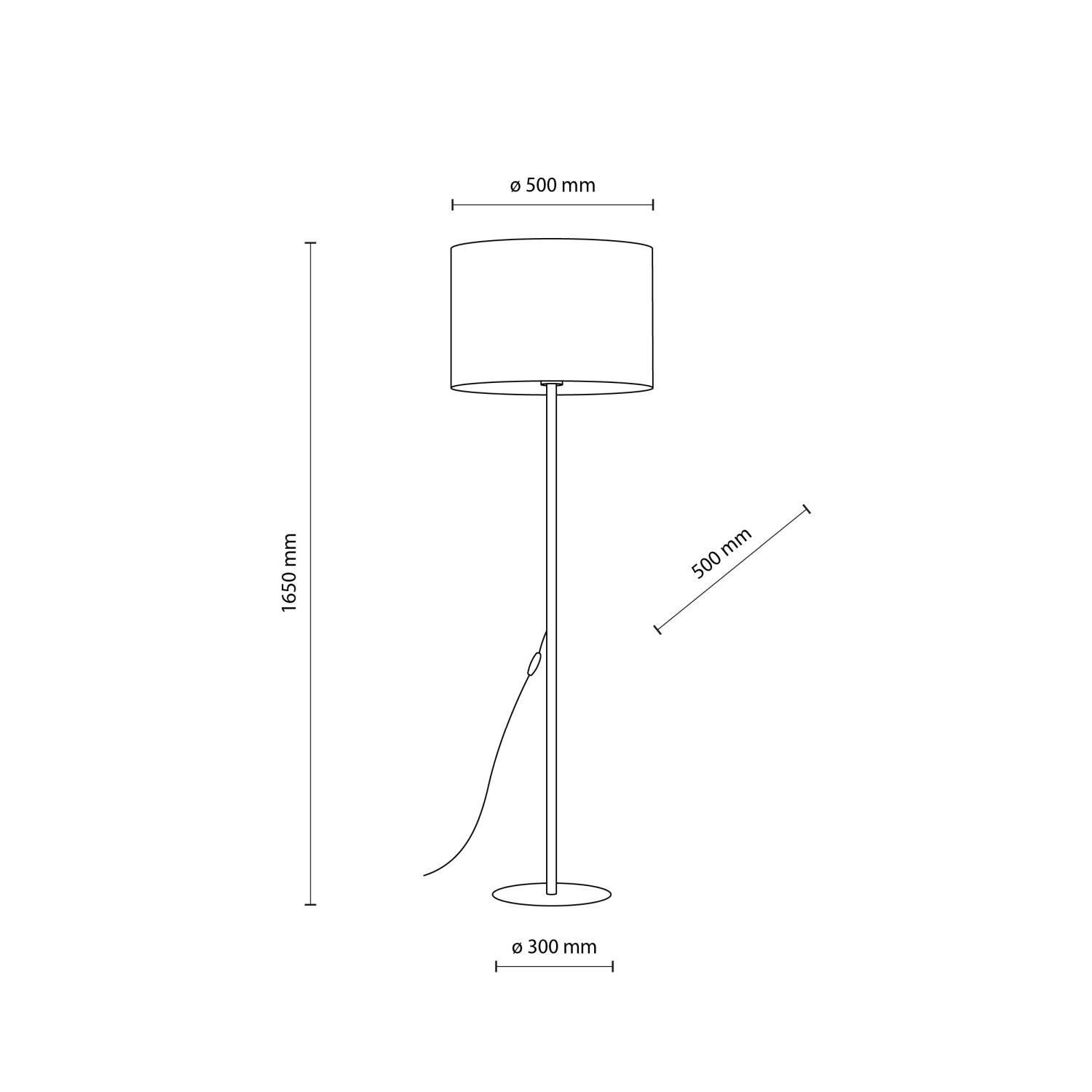 Stehleuchte 165 cm Ø 50 cm Metall Jute E27 MARINUS