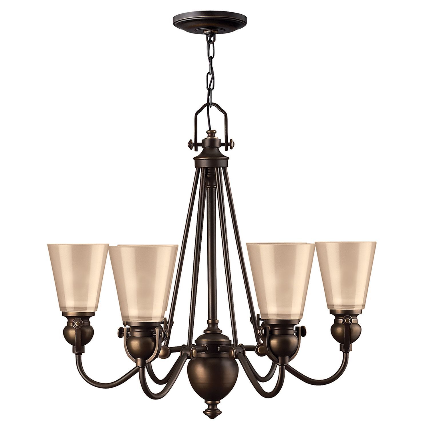 Kronleuchter ANABELL 7 Bronze 6xE27 kürzbar Lampe